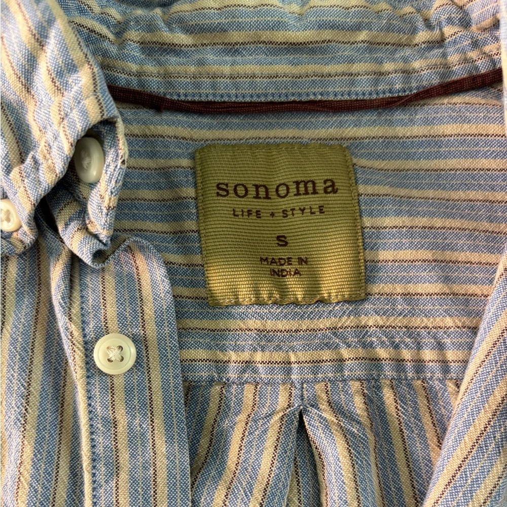 Sonoma Men’s Button Down Casual Dress Shirt - Picture 2 of 4